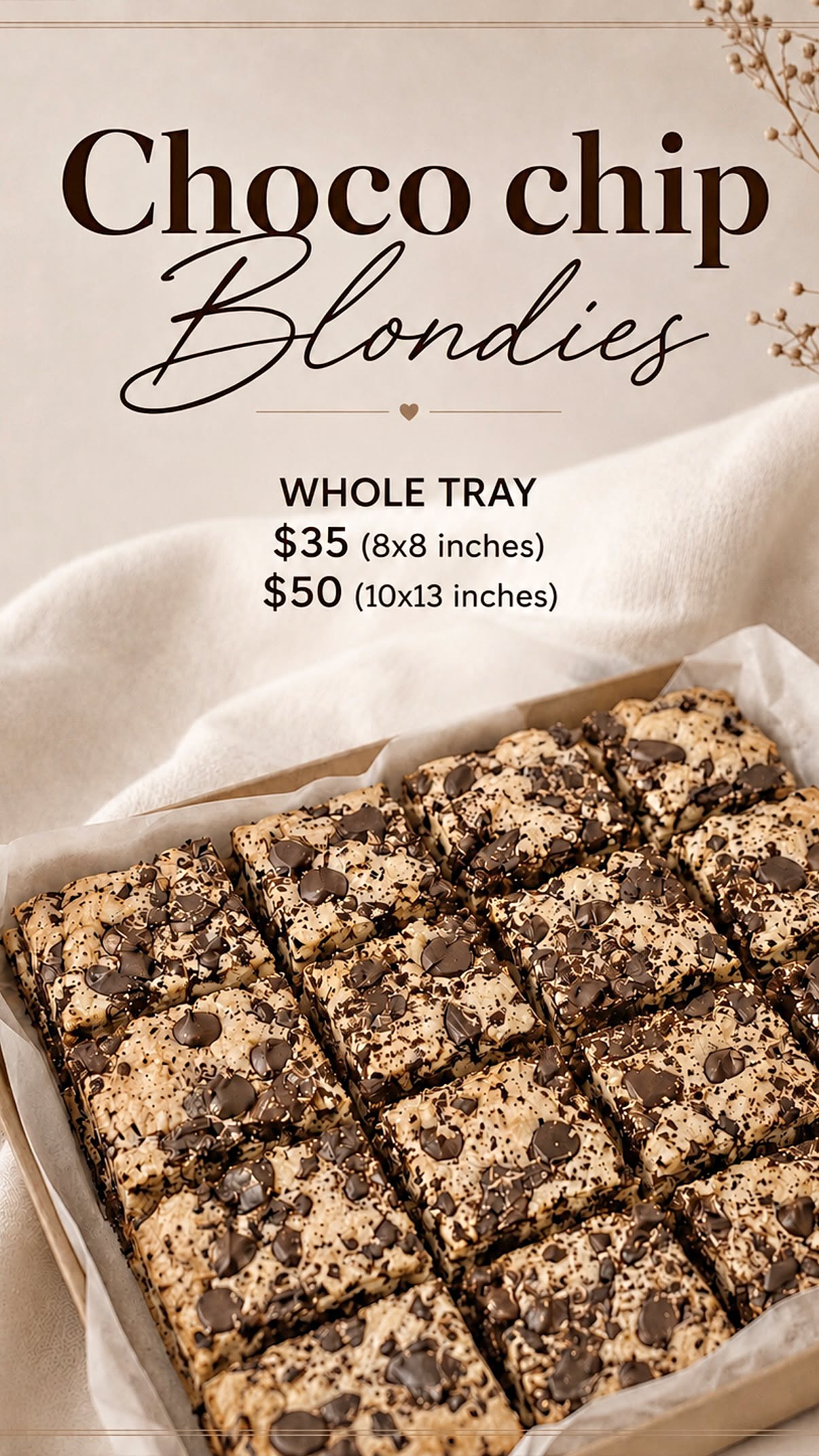 Choco Chip Blondies