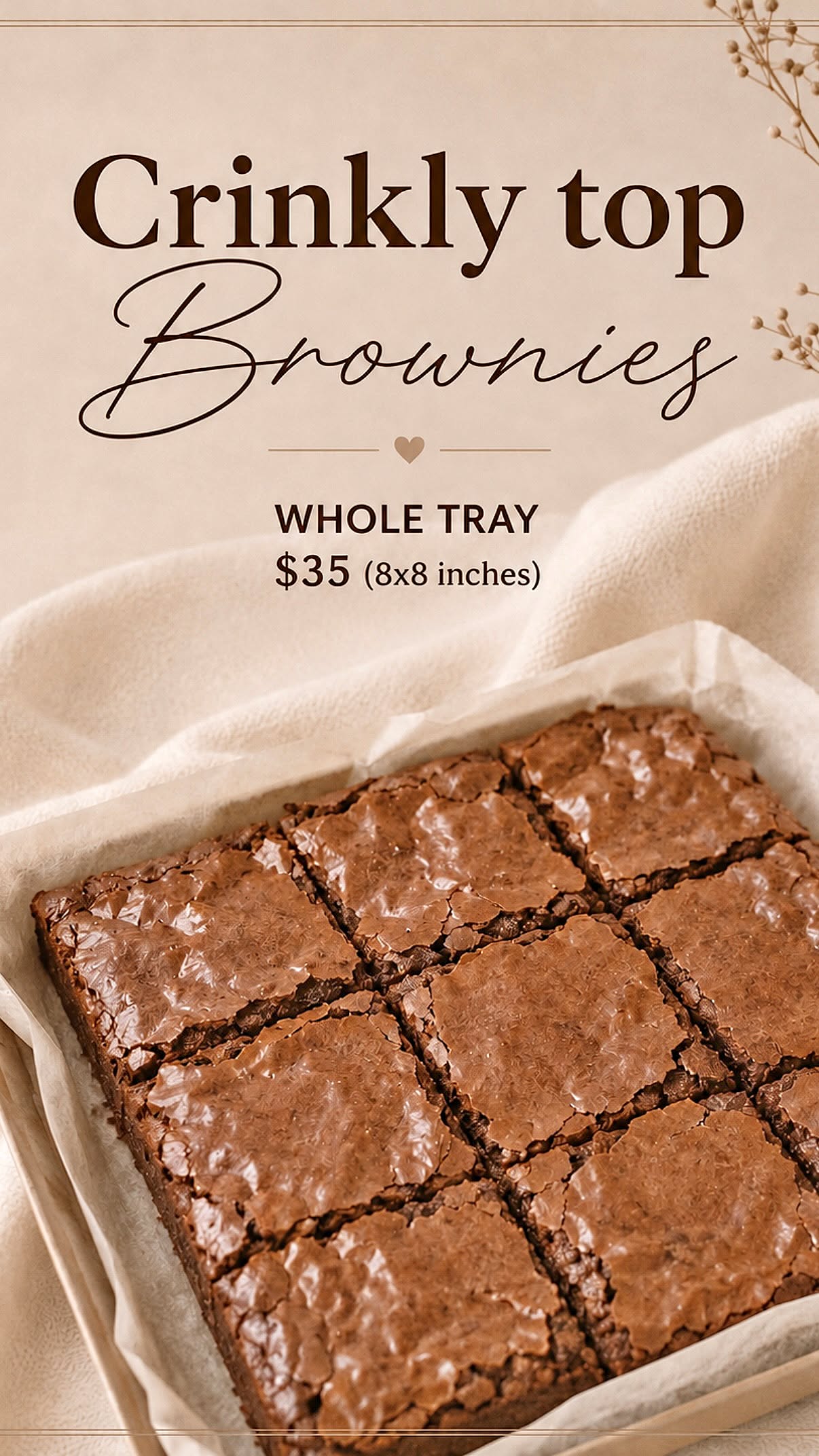 Crinkly Top Brownies
